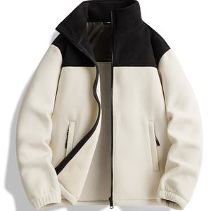 เสื้อแจ็คเก็ตฟลีซผู้ชายสไตล์ Y2K ปี 2025 แบบสีบล็อก - ทรงโอเวอร์ไซส์ คอตั้ง อุ่นสบาย สำหรับฤดูใบไม้ร่วงและฤดูหนาว สตรีทแวร์ลำลอง - Product Image 3