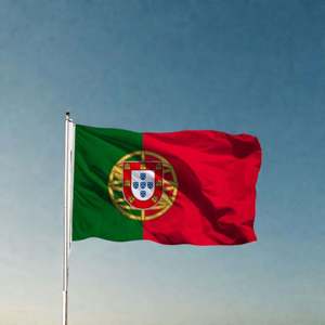 Bandera de Portugal para Aficionados al Fútbol, Precio de Fábrica al por Mayor, Bandera Portuguesa para Exteriores de 90x150cm, Poliéster, Portátil - Product Image 1
