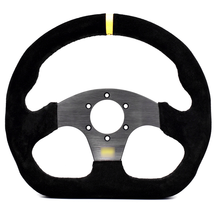Ом Универсальный D-образный плоский Дрифт автомобиль Спортивное Рулевое Колесо замшевое рулевое колесо