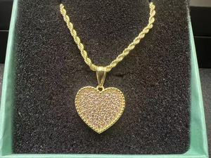 Customized Heart-Shaped Stainless Steel 18K Gold-Plated Women's <strong>Necklace</strong> for <strong>Couples</strong> Women Girls Gift - Product Image 2