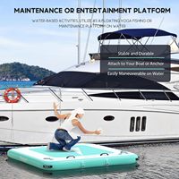 Vente flash : Radeau gonflable antidérapant en PVC pour adultes, pour piscine, plage, lac ou océan, avec échelle de piscine