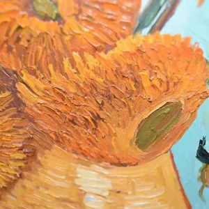 Reproducción famosa de alta calidad, Serie de girasoles impresionistas de <span class=keywords><strong>Van</strong></span> <span class=keywords><strong>Gogh</strong></span>, lienzo al óleo pintado a mano, pinturas de flores, tamaño personalizado - Product Image 5