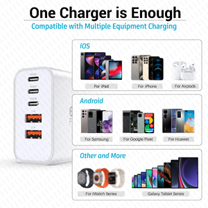 60W American Travel US <strong>Plug</strong> 5-Port <strong>USB</strong> <strong>C</strong> Wall <strong>Charger</strong> <strong>Charger</strong> Fast Charging PD Power Adapter QC3.0 Wall <strong>Chargers</strong> for iPhone 17 - Product Image 4