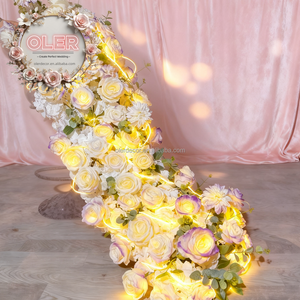 Wedding & Valentine của ngày trang trí 5ft 6ft Nhân Tạo Hoa lụa Rose <span class=keywords><strong>Hydrangea</strong></span> sen trắng hoa anh đào cây - Product Image 1