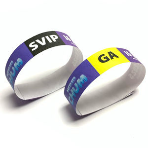 GA <span class=keywords><strong>svip</strong></span> สายรัดข้อมือกระดาษแบบใช้แล้วทิ้งแบบมีกาวในตัวสำหรับงานปาร์ตี้โลโก้ - Product Image 2