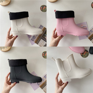 Botas de Lluvia Cortas de PVC para Mujer, Impermeables, Antideslizantes, de Goma, Tipo <span class=keywords><strong>Chelsea</strong></span>, para Viajes, para Todas las Estaciones - Product Image 3