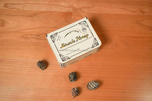 סיטונאי לוגו מותאם אישית תיבת עץ נמר הדפס נס דבש תוספת האנרגיה של גברים - Product Image 3