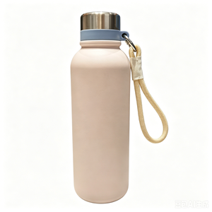 Vaso Térmico de Acero Inoxidable de 16 oz, Diseño Minimalista con Cuerda, Botella de Agua de Viaje de Doble Pared - Product Image 1