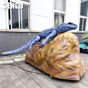 Zoo Park Haute Qualité Animatronic <span class=keywords><strong>Robot</strong></span> Lézard Sculpture Grande Taille Métal Intérieur Animal Modèle Centre Commercial Aventure Parc Aéroport - Product Image 1
