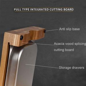 Planche <span class=keywords><strong>à</strong></span> <span class=keywords><strong>découper</strong></span> <span class=keywords><strong>en</strong></span> <span class=keywords><strong>bois</strong></span> avec tiroir coulissant <span class=keywords><strong>en</strong></span> acier inoxydable, plateaux de rangement, planche <span class=keywords><strong>à</strong></span> <span class=keywords><strong>découper</strong></span> <span class=keywords><strong>en</strong></span> <span class=keywords><strong>bois</strong></span> pour la cuisine, découpe de <span class=keywords><strong>légumes</strong></span> - Product Image 2