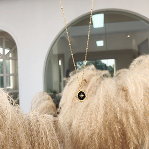 <span class=keywords><strong>Collana</strong></span> Stella Polare per Ragazze, Gioiello Lolita <span class=keywords><strong>con</strong></span> Stella a Otto Punte in Smalto Nero, Catena in Acciaio Inossidabile - Product Image 5