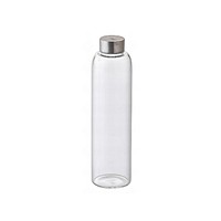 Botella de Vidrio con Tapa de Acero Inoxidable, 0.73 L, Vidrio Borosilicato, M1934