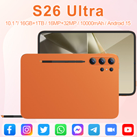 Nueva Tablet PC S26 Ultra de 10.1 Pulgadas, 16 GB + 1 TB, Android 15, Cámara de 16 MP + 32 MP, Wifi, GSM, Tablet para Negocios, Juegos y Entretenimiento