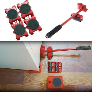 5 pcs Möbel Mover Tool Transport Heber Heavy Stoffe Moving 6 Rädern Roller Bar Haushalt Hand Werkzeuge Transport Lifter Set - Product Image 6