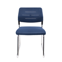 Chaise de réunion sans accoudoirs à cadre métallique, dossier bas, empilable, pour formation et bureau, Sillas Para Reunion