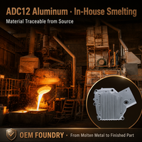 Couverture de carter personnalisée en fonte d'aluminium ADC12 OEM ODM pour générateur onduleur 3kW, moule de couvercle de moteur en aluminium disponible, faible MOQ, directement de l'usine