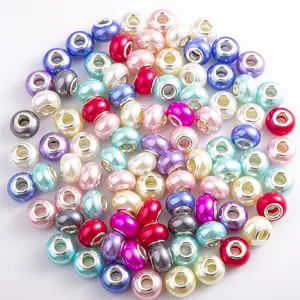murano pearl big hole charm crystal beads murano glass bead jewelry component