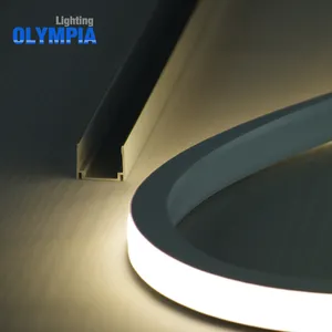 Tubo de fita led flexível branco ajustável 24v, luz à prova d'água