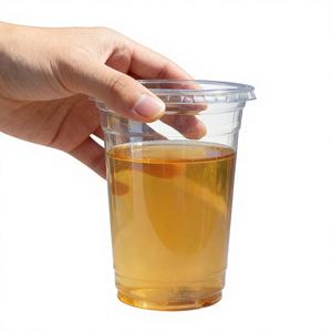 Gobelets en plastique PP transparent épais de 500 ml avec logo pour jus, 90 mm - Product Image 2