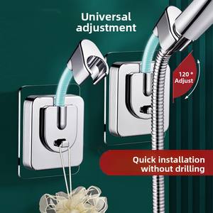 Support mural adhésif moderne pour pommeau <span class=keywords><strong>de</strong></span> <span class=keywords><strong>douche</strong></span> d'<span class=keywords><strong>angle</strong></span> argenté réglable à 360°, sans perçage, accessoires <span class=keywords><strong>de</strong></span> robinetterie <span class=keywords><strong>de</strong></span> <span class=keywords><strong>salle</strong></span> <span class=keywords><strong>de</strong></span> <span class=keywords><strong>bain</strong></span> - Product Image 2