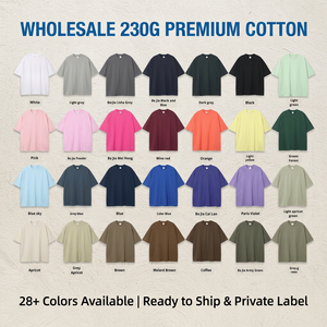 T-shirt en coton 100% 230G, coton lourd, multi-GSM, T-shirt surdimensionné, impression DTG personnalisée, T-shirts vierges pour hommes pour logo personnalisé - Product Image 2