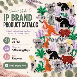 Parches Bordados Termoadhesivos y para Coser de Marsupiales Nativos de Australia: Koala, Canguro, Wombat, Cacatúa Diablo, Serpiente, Palma - Product Image 6