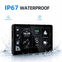 Layar CarPlay Motor Anti Air IP67 6,2 Inci Nirkabel dengan Kecerahan Ultra 1000NIT dan DVR Motor CarPlay