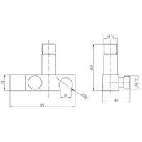 Nouveau modèle support de pomme de douche carrée robinet robinet mélangeur d'eau connecteur de salle de bains Shattaf tuyau de toilette vanne d'angle en laiton