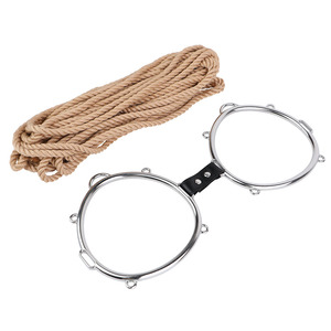 Kit BDSM pour adultes, ensemble de dispositifs de retenue avec 3 cordes de 5 m et anneau de poitrine en métal, équipement de bondage multi-positions pour jeux de domination en couple. - Product Image 2