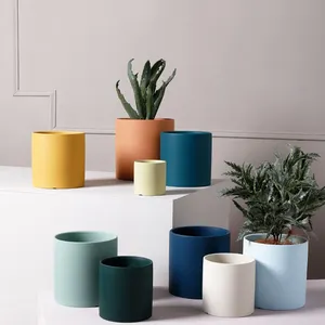 Nordic style customizable colourful unique succulent cactus plant pot indoor decoration ceramic pots