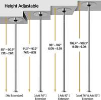 ZJFIT Sport Fitness Private Label Portable Stripper Outfits Pole Dance Dancing Tube Pole with Stage Accessories