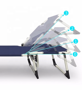 Lit pliant portable léger Chaises longues de loisirs en plein air confortables pour la piscine et les bains de soleil - Product Image 6