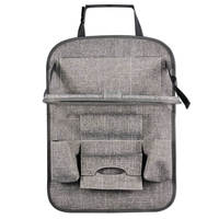 Organisateur de rangement pliable et portable pour siège arrière de voiture en polyester Oxford durable avec support pour jouets, iPad, collations - wazir