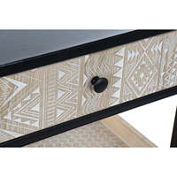 TABLE DE CONSOLE EN MÉTAL NOIR ET BOIS 120X38X80