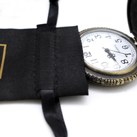Sac de rangement en satin recyclable et réutilisable pour bijoux, anti-poussière, avec logo personnalisé, pochette à cordon, protection argent et or, tissu anti-ternissement