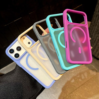 Coque hybride magnétique antichoc JUNBO en TPU et PC, translucide mate effet peau, colorée, pour iPhone 18 Pro Max