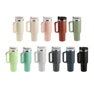 Stainless Steel Tumbler 40oz With Handle <b>Large</b> Capacity Vacuum Insulated Travel <b>Mug</b> For Car And Outdoor Use - Product Image 3