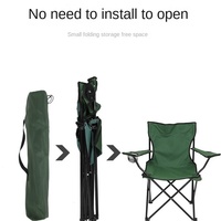 Table de pique-nique d'extérieur pliable sur mesure en acier, chaise pliante légère avec accoudoirs pour camping, pêche et plage