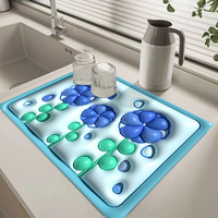 Rutschfester, wasserabsorbierender, 3D-gedruckter Cartoon-Teppich, antibakteriell, schnelltrocknend, waschbar, Eingangsmatte, Bodenmatte, Set, Gummi, Schmutzfangmatte