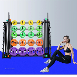 Equipo <span class=keywords><strong>de</strong></span> gimnasio para mujer, <span class=keywords><strong>Kit</strong></span> <span class=keywords><strong>de</strong></span> mancuerna con placas <span class=keywords><strong>de</strong></span> peso, aerobic, goma <span class=keywords><strong>de</strong></span> color, 20kg - Product Image 6