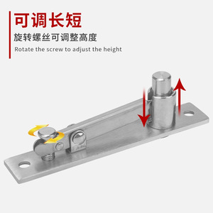 Charnière pivotante à 90 degrés en acier inoxydable, charnière de porte réglable, haut et bas, pour porte en bois, charnière dissimulée, paire - Product Image 5