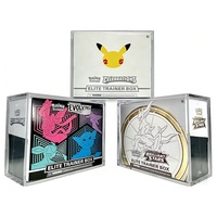 Étui personnalisé en acrylique pour ETB |   Boîte de protection en acrylique transparente pour Elite Trainer Box avec couvercle magnétique et protection UV, lot de boosters