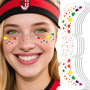 Pegatinas Decorativas Brillantes para la Cara, <span class=keywords><strong>Tatuajes</strong></span> <span class=keywords><strong>Temporales</strong></span> de Pecas con Transferencia de Agua, Pegatinas de Pecas para la Cara - Product Image 2