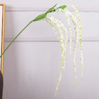 Amaranthus vert foncé Fleurs artificielles Toucher réel Bouquet de fleurs de mariage vert Fleurs suspendues pour la fête des mères