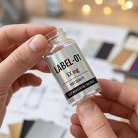 Étiquettes holographiques personnalisées pour flacons - Autocollants écologiques et imperméables pour flacons de 3 ml, 5 ml, 10 ml pour flacons de peptides