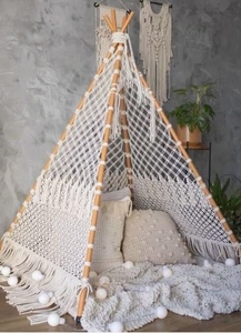 Décoration de chambre tipi en macramé style bohème, pendentif à franges fait main pour la maison, chambre à coucher et salle de jeux - Product Image 6