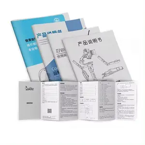 Folleto de manual de usuario de productos electrónicos personalizados impreso en papel que incluye guías de usuario del fabricante y folletos de instrucciones