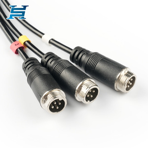 Gx12 4-pin 1-to-3 mùa xuân cuộn cáp nam/nữ PU mở rộng dây cho công nghiệp tự động cho năng lượng mặt trời xe tải xe An Ninh - Product Image 1
