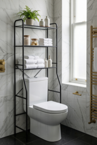 ชั้นวางของในห้องน้ำอเนกประสงค์แบบตั้งพื้น วัสดุโลหะ ไม่ต้องเจาะ ติดตั้งง่าย 5 ชั้น เป็นมิตรกับสิ่งแวดล้อม ทันสมัย - Product Image 2