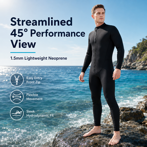 Traje de Neopreno Profesional Ligero de 1.5mm, Listo para Enviar, para Buceadores Profesionales - Product Image 1